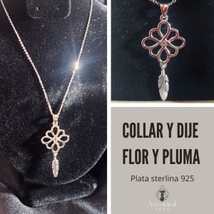 Collar Flor y Pluma